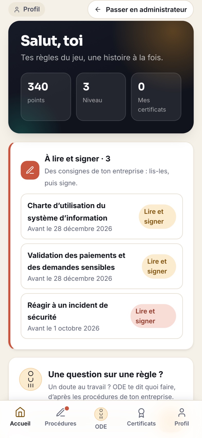 Application collaborateur Odeus